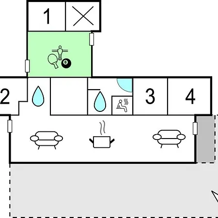 Сasa de vacaciones Four-bedroom In Sydals
