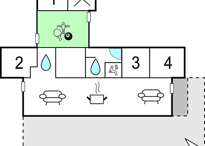 Сasa de vacaciones Four-bedroom In Sydals